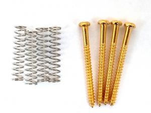 4 Bass guitar pickup screws and springs gold